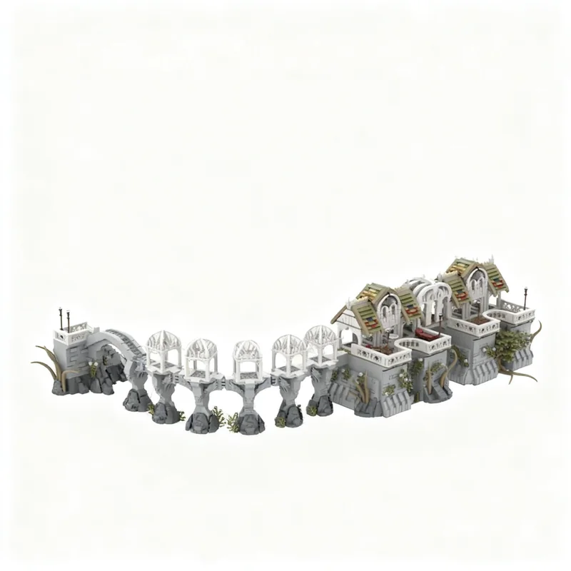 4080pcs MOC UCS Rivendell Great Walls Hobbit Lord Rings The Model Building Blocks Construction Kids DIY Idea Christmas Gifts Toy
