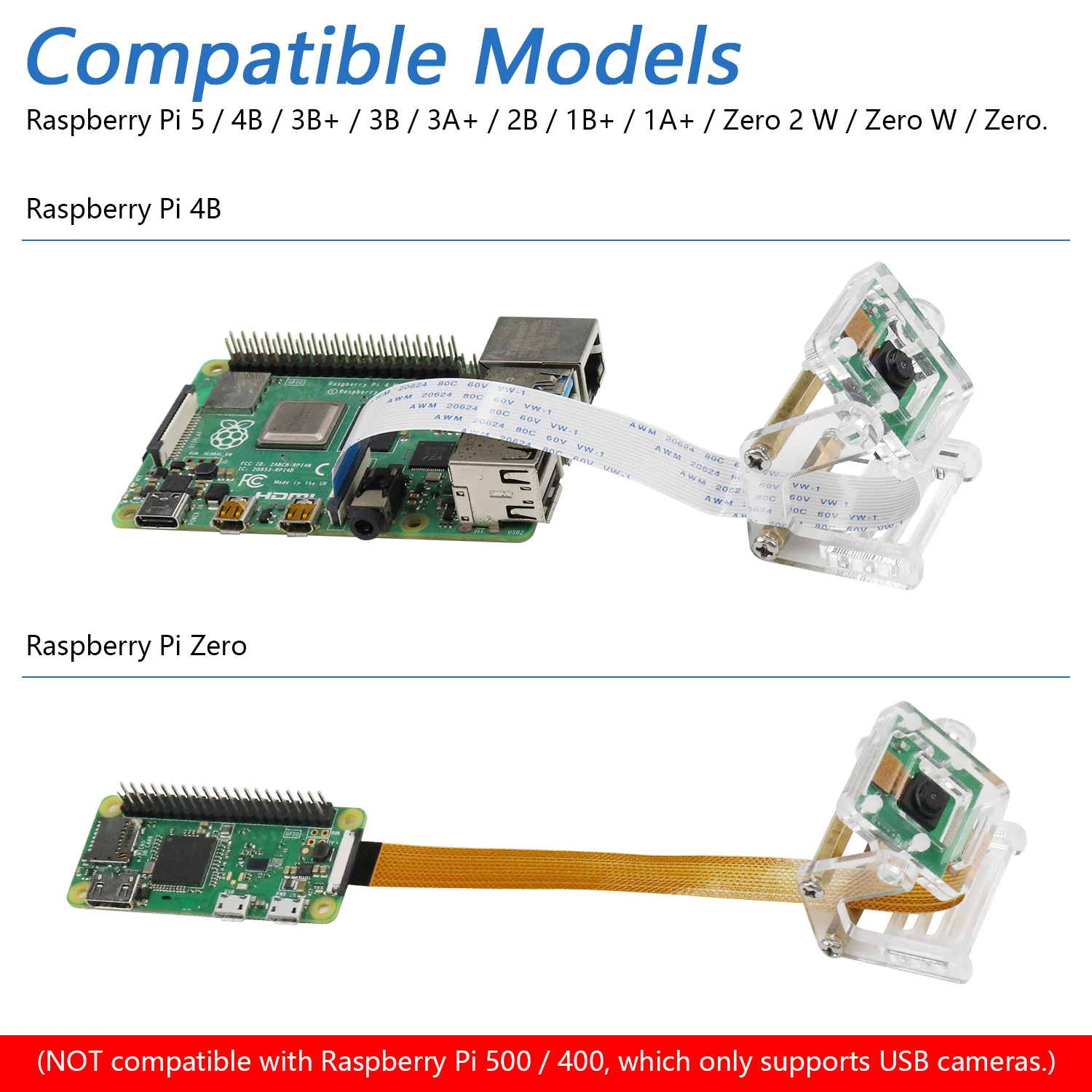 Freenove 5MP 8MP カメラ Raspberry Pi 5 4 B 3 B+ B A+ Zero W Jetson 