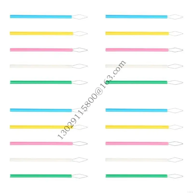 20 pezzi colorato thread cucito cilindrico colorato threadle aghi per cucire .y5ga