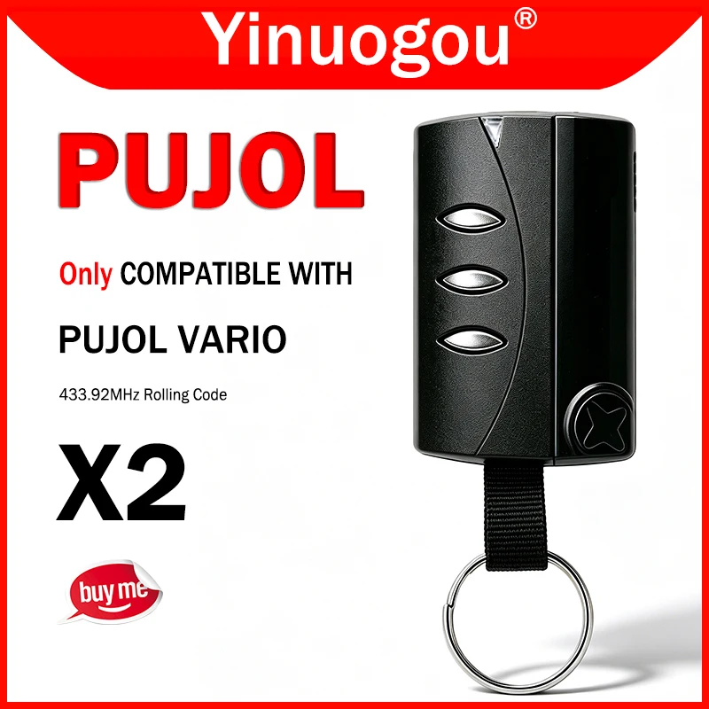 

PUJOL VARIO Garage Remote Control 433.92MHz Rolling Code PUJOL VARIO Gate Remote Control 433MHz Programming Garage Door Opener
