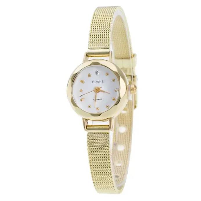 

Ladies Stainless Steel Mesh Band Wristwatch Multifunctional Quartz Watches Durable Luxurious Women'S Watch Relogios Feminino