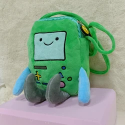 Tiempo de aventura juguetes de peluche hombro bolsa caricatura Jake Finn más suave Animal relleno dos bolsillos con cremallera valor juguete BMO el Robot