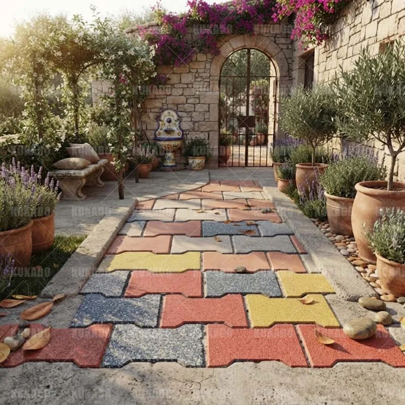 Interlocking Brick Plastic Paving Stone Mold Durable Reusable for Beautifying Small Paths And Gardens Outdoor Use