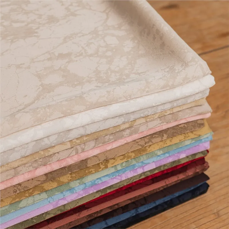 

High-density acetic acid jacquard fabric heavyweight satin ice crack dark pattern skirt and pants clothing designer