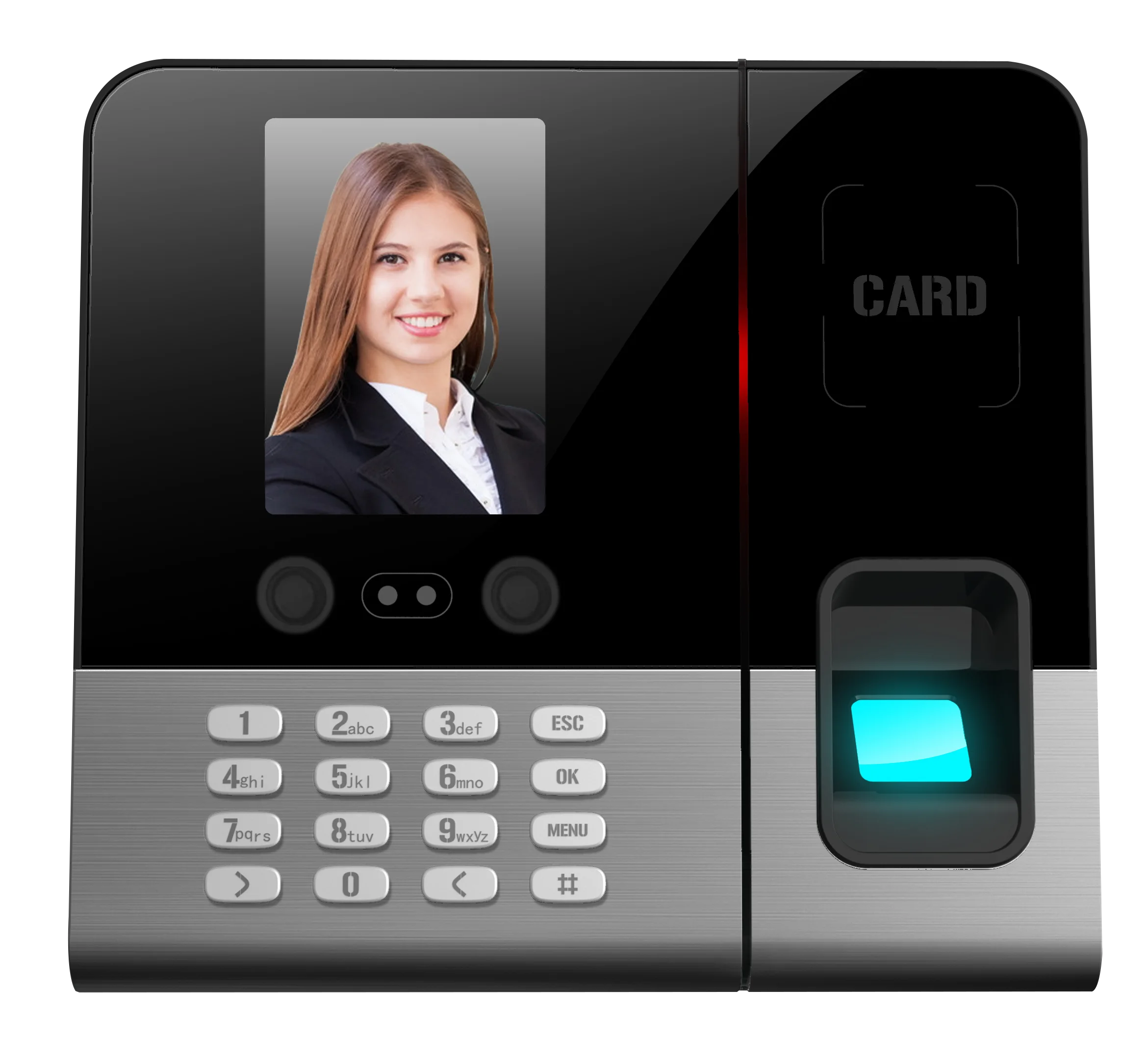 

Zc01 Face Recognition Terminal Fingerprint RFID PIN Card Access Control Time Attendance System Device