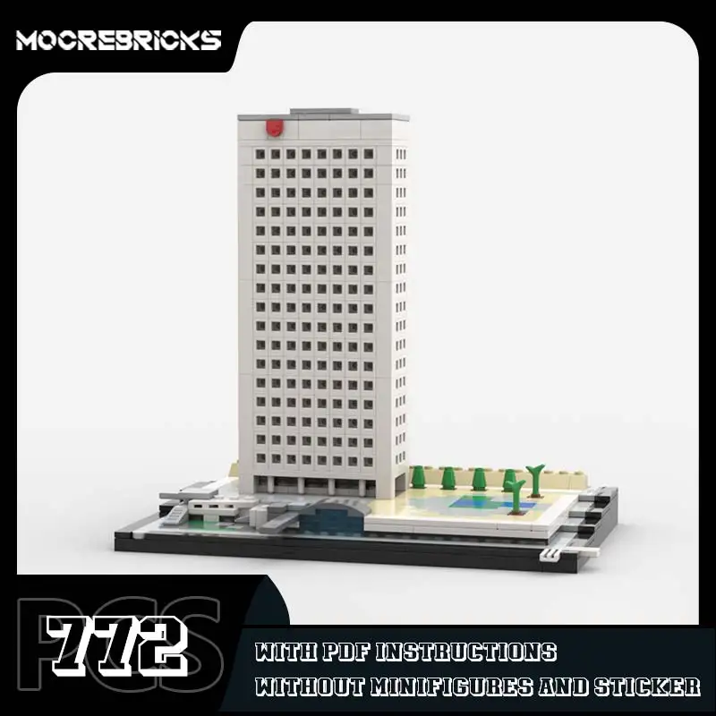 

Лидер продаж, банка архитектурного Союза Plaza MOC, модель здания, оригинальные кирпичи, сборка блоков, сцена, игрушки, подарки на день рождения