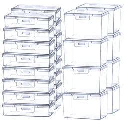 1/5pcs Plastic Small Items Storage Box Poker Organizer Card Case with Lid Dustproof Toy Beads Ring Jewelry Transparent Container