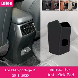 For KIA Sportage R 2018 2019 2020 Rear Armrest Box Anti Kick Pad Microfiber Leather Protection Cover Mat Car Accessories
