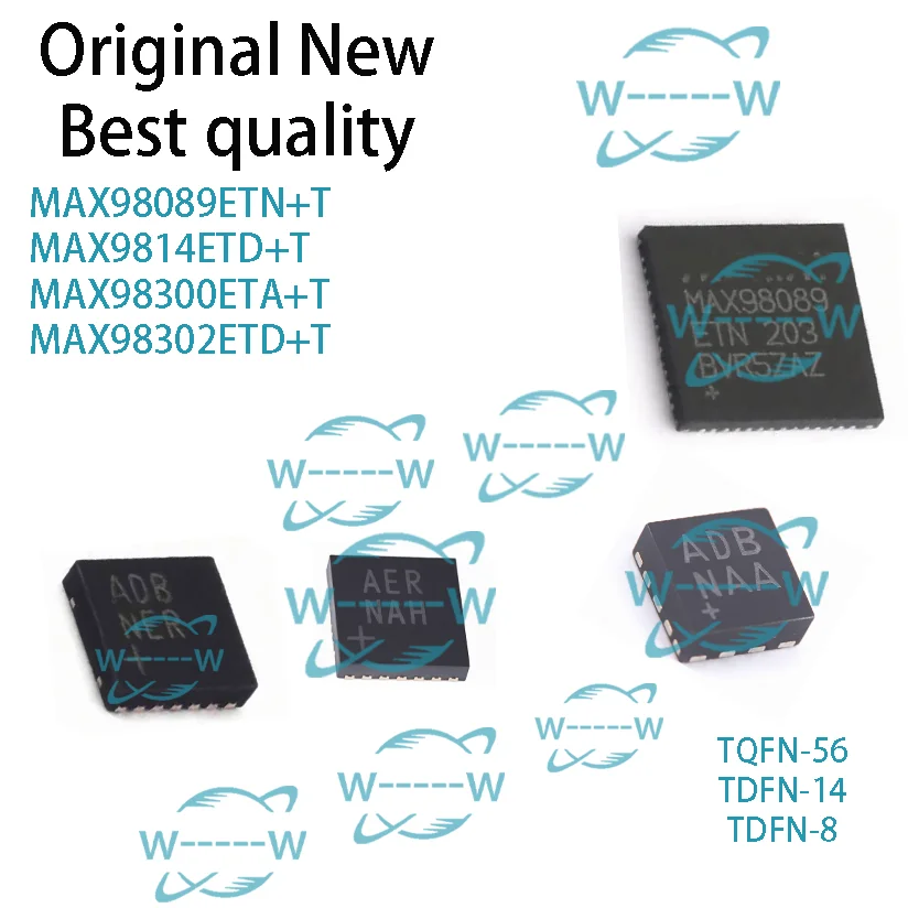 (2-30 PCS)NEW MAX98089ETN+T MAX9814ETD+T MAX98300ETA+T MAX98302ETD+T MAX98089 MAX9814 MAX98300 MAX98302 ADB AER QFN DFN IC CHIP