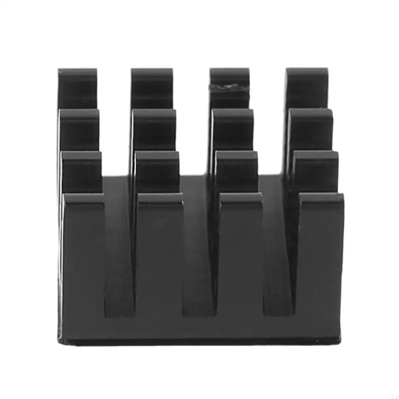 10pcs 14x14x8mm Fin raffreddamento a calore in alluminio con nastro termico per coolli U4LB
