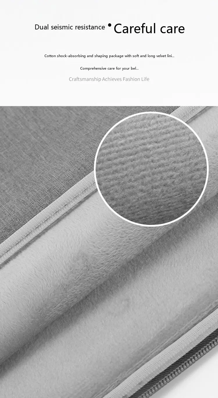 Laptop-Hülle 11-16 Zoll Oxford-Stoff Schutztasche für Notebook mit Fleecefutter – Detail 8