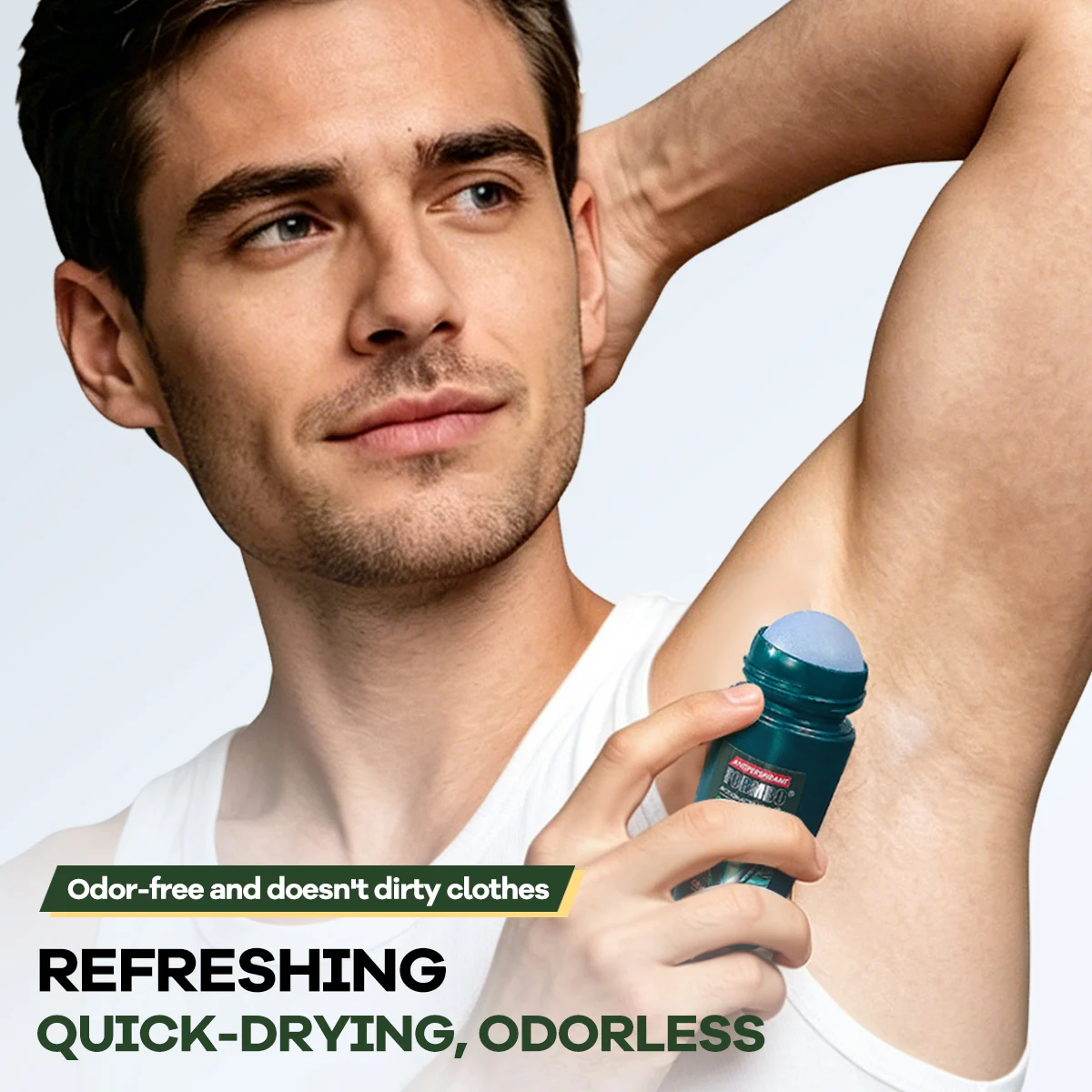 48H Men Antiperspirant Deodorant, Motion-Activated Anti-Perspirant Roll On, Anti-Stain Refreshing Body Odor Remover, 4 Scents f