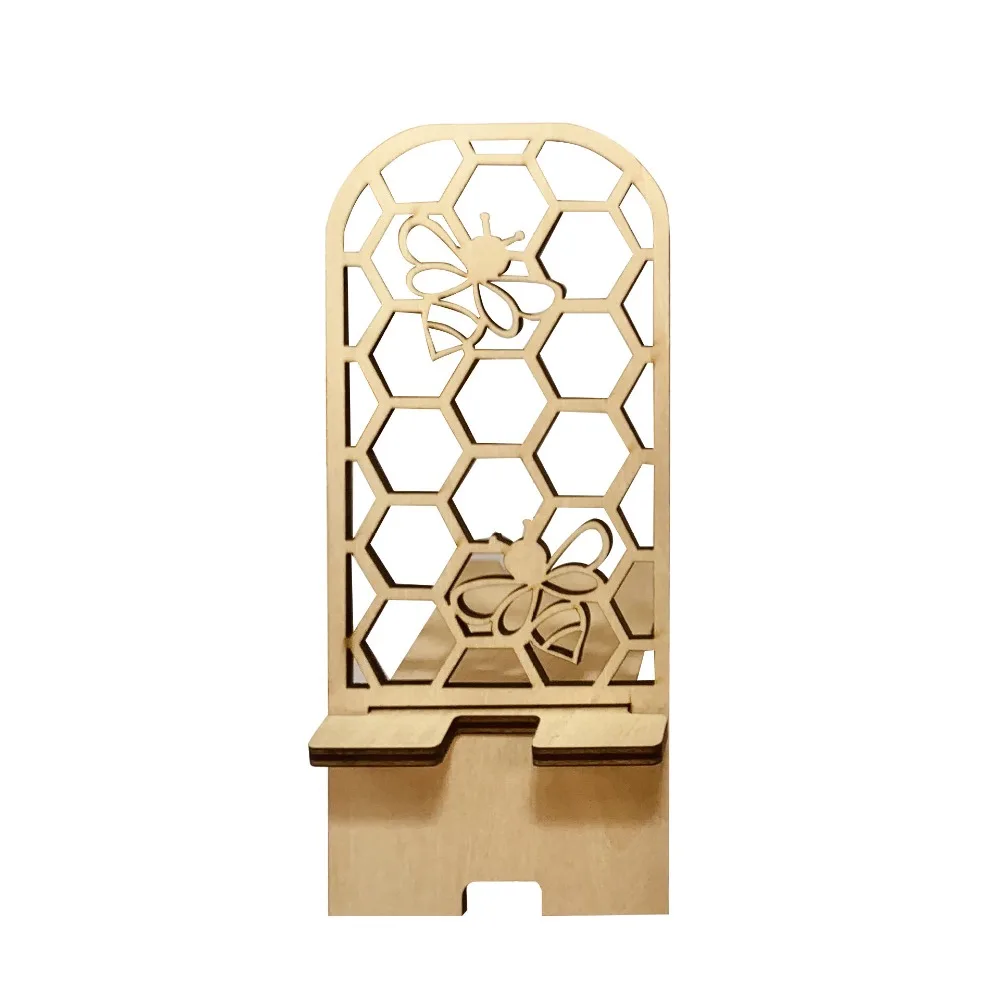 

Домашний декор, полый настольный держатель для телефона с зарядным портом, деревянная подставка, кронштейн в стиле ретро, рассеивание тепла, подставка для мобильного телефона для мужчин