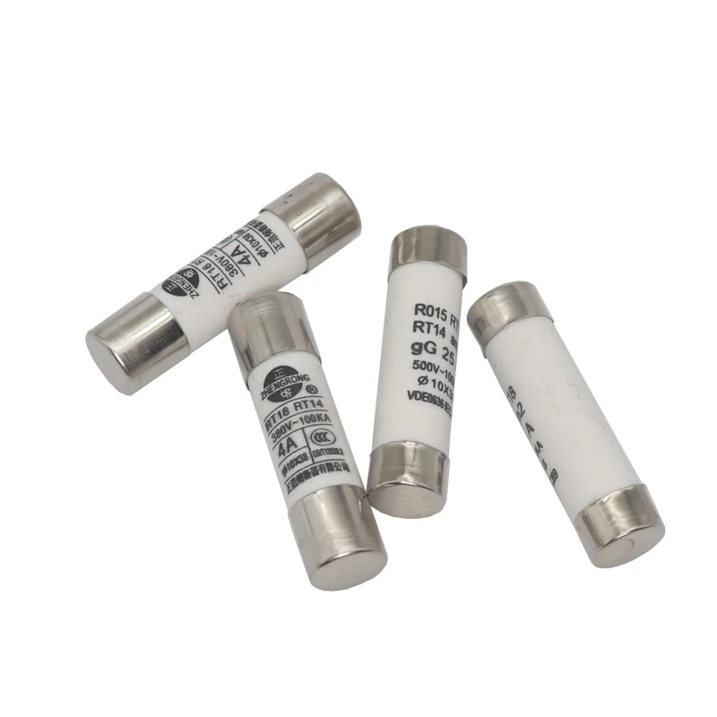 【5-2PCS】10*38 Fast blow Ceramic Fuse 10X38MM Fuse 380/500V 0.5A 1A 2A 4A 5A 6A 8A 10A 16A 20A 32A RO15 RT18 RT14
