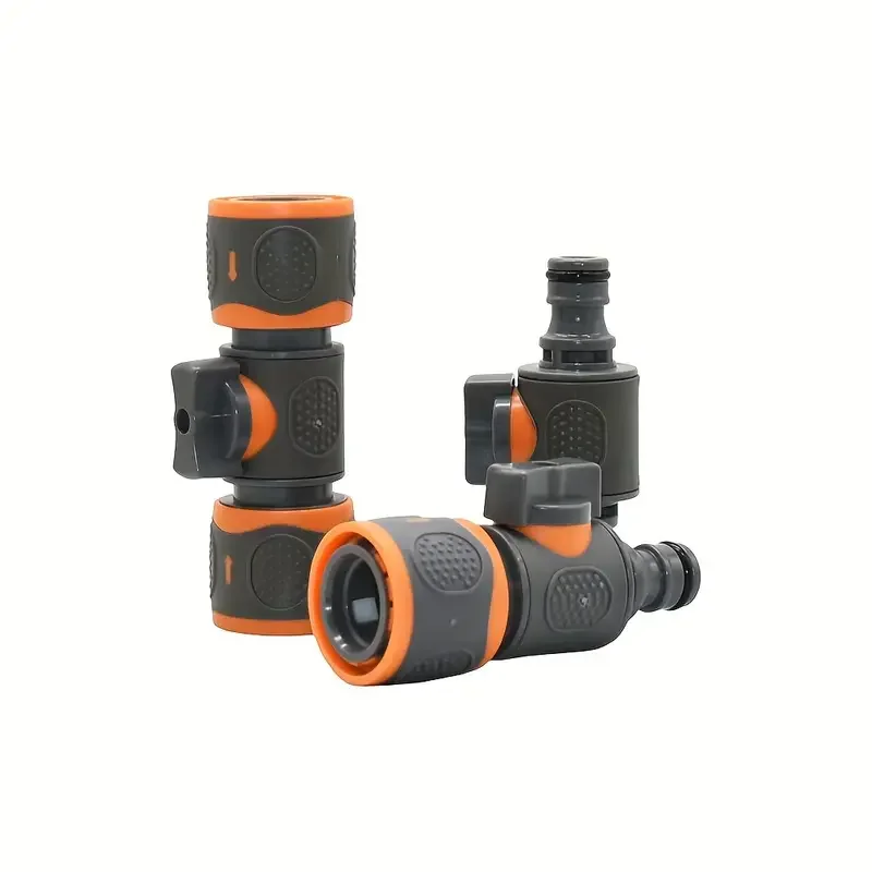 16mm Nipple Quick Connector with Ball Valve, Faucet & Garden Hose Adapter for Watering Gun and Drip Irrigation System