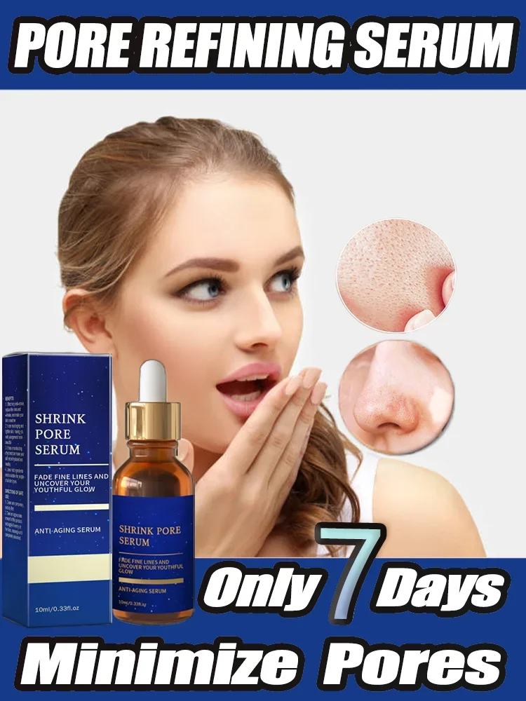 Pore Shrinking Serum Face Cream Anti-Aging Remove Wrinkle Removing Large Pores Whitening Moisturizing Facial Skin Care Product