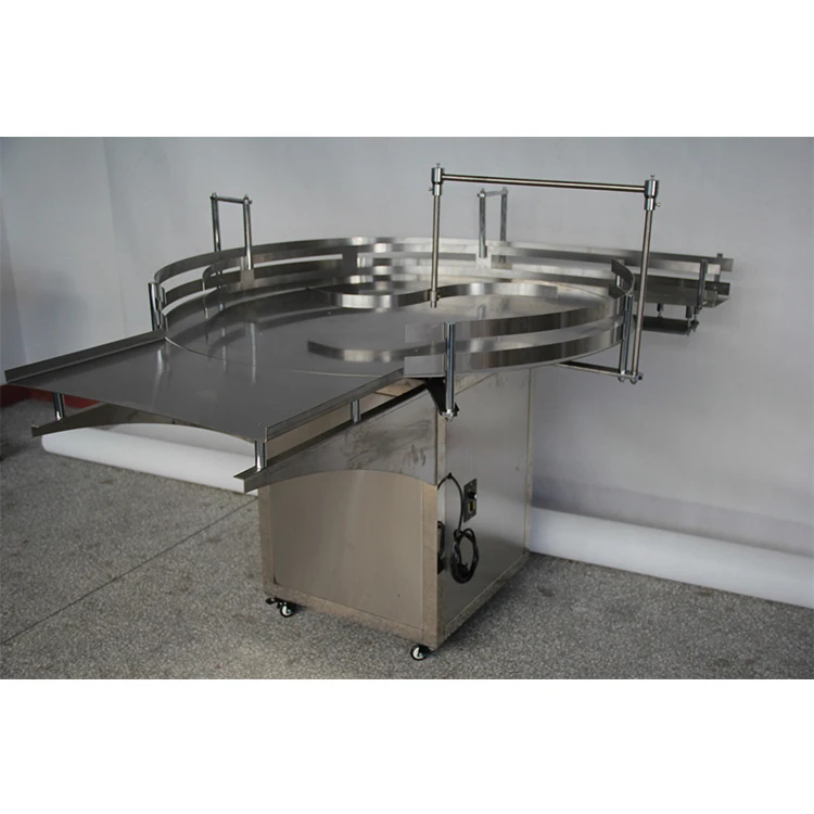 Electric round pet bottle descrambler bottle sorting feeder bottle turntable rotary accumulation table