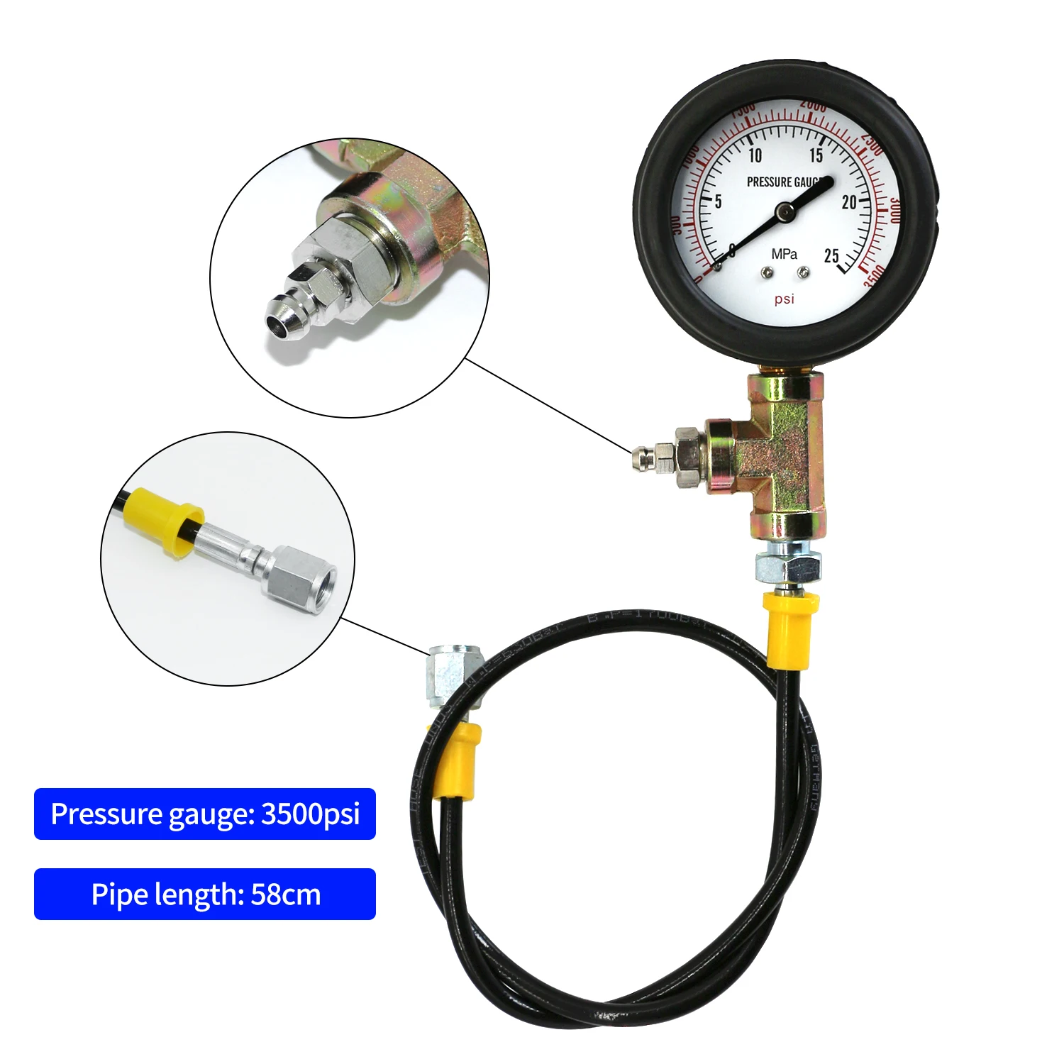 مقياس ضغط زيت الفرامل للسيارات عالي الجودة، أداة اختبار ضغط الفرامل المضادة للقفل، كشف الفرامل الأمامية والخلفية #2