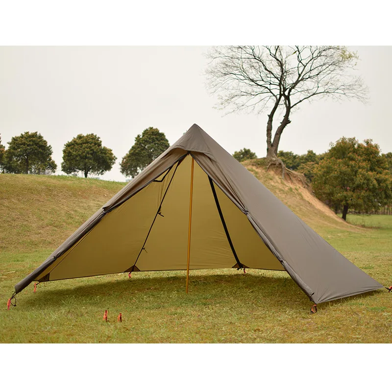 Convenient double-door pyramid outdoor camping single-sided silicon nylon tent pop up tent