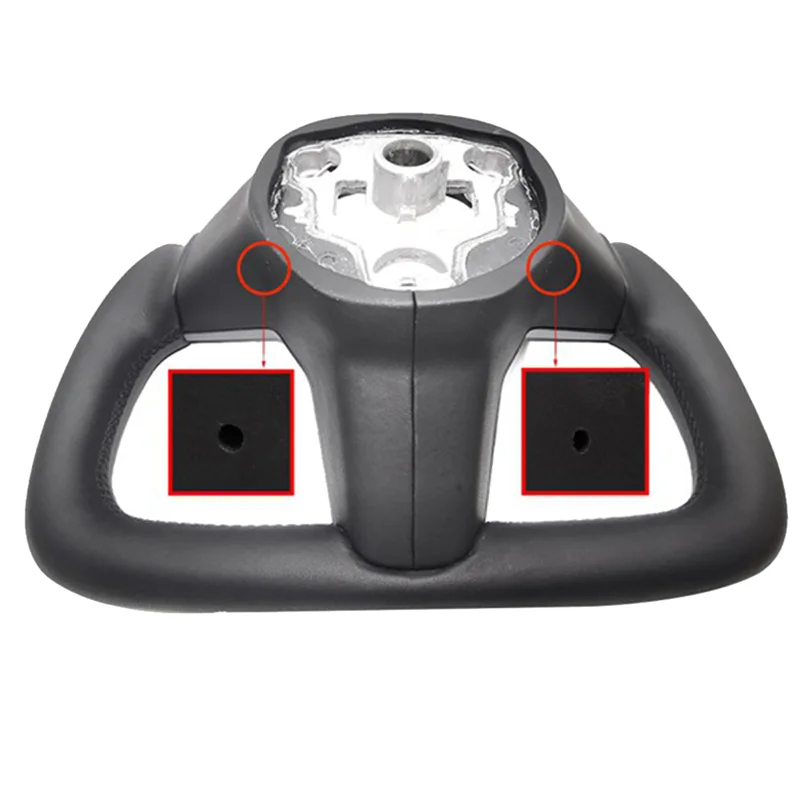 Yoke Steering Wheel Steering Parts For Tesla Model 3 2017-2023 Model Y Steering Racing Custom Styling No Heating Side Hole-Hot