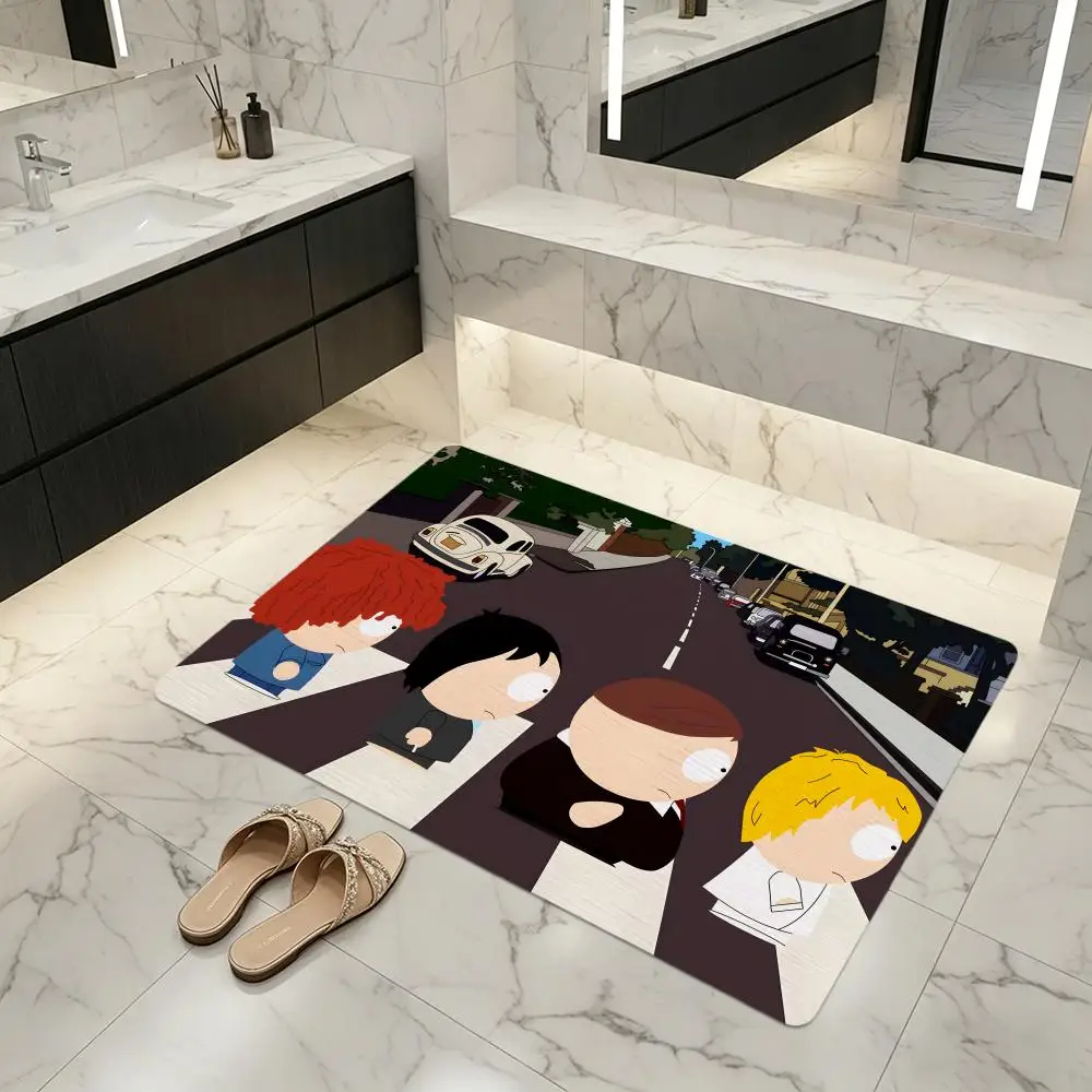 Floor Mat Diatomite Bath Mat, Quick Dry, Absorbent, Multi-Scene Mat Anime S-South P-Park