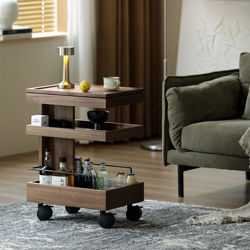 

Movable Sofa Side Table Pulley Trolley