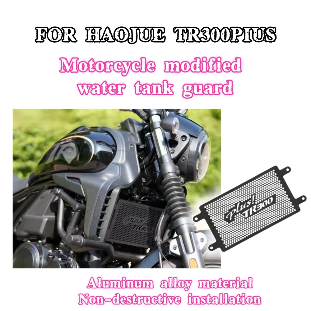 Suitable for Haojue Tr300 Plus Modified Water Tank Guard Net Aluminum Alloy Water Tank Decorative Net Protection Cover