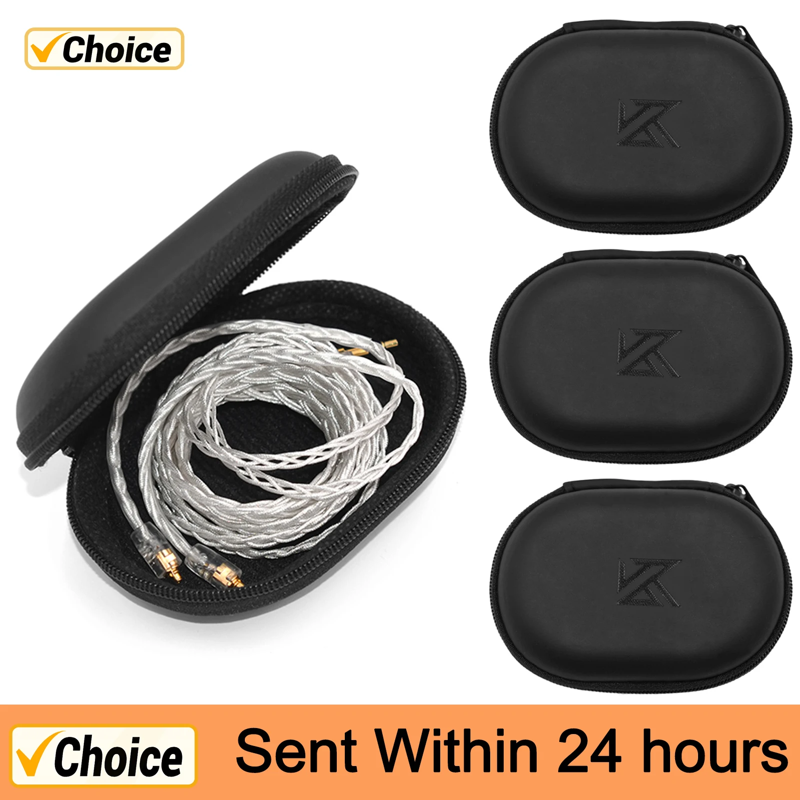 Earphones Case PU Leather Storage Bag Headphones Portable Storage Box For KZ EDX Pro AS16 Pro Castor ZAR ZS10 Pro X Headset