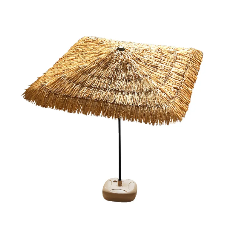 winter-furnace-tea-umbrella-farmhouse-small-courtyard-atmosphere-layout-special-simulation-square-straw-umbrella