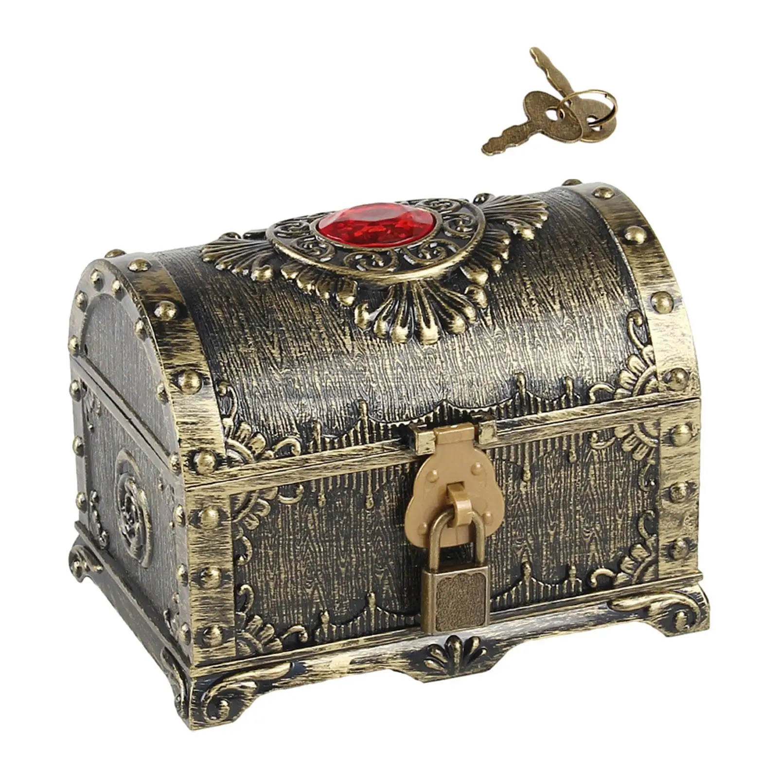 Adventurous Treasure Box Pirate Treasure Chest Decorative Multifunction Props Pirate Treasure Box for Prize Gift Kids Adults