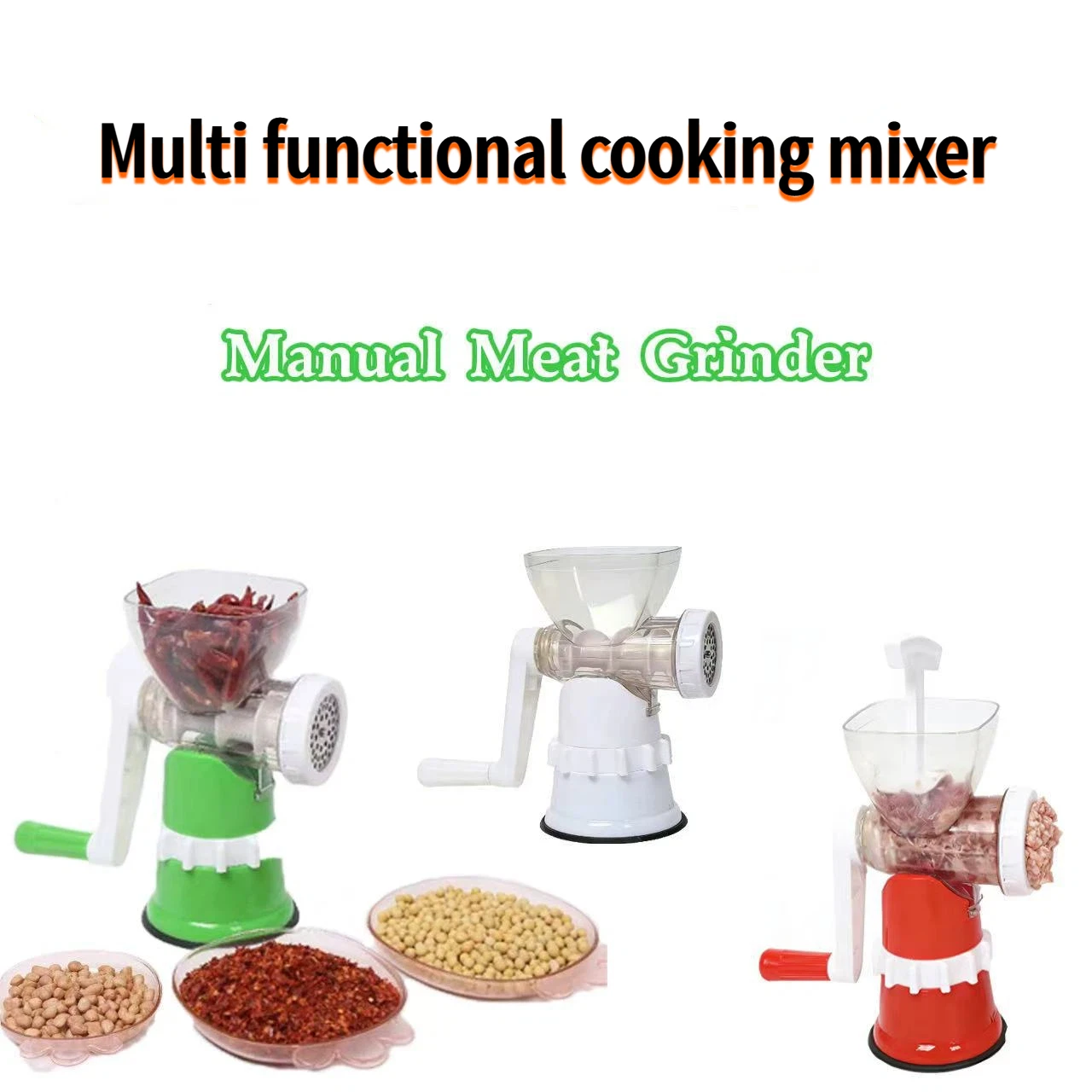 

Manual meat grinder, chili grinder, meat grinder, meat filling and minced meat mixer, multifunctional cooking mixer