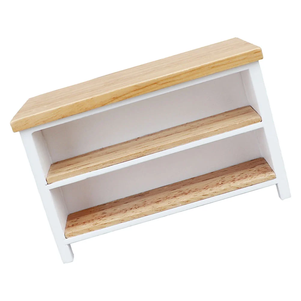 Desk Decorations House Furniture Miniature Wood Storage Tiny Side Table Computer