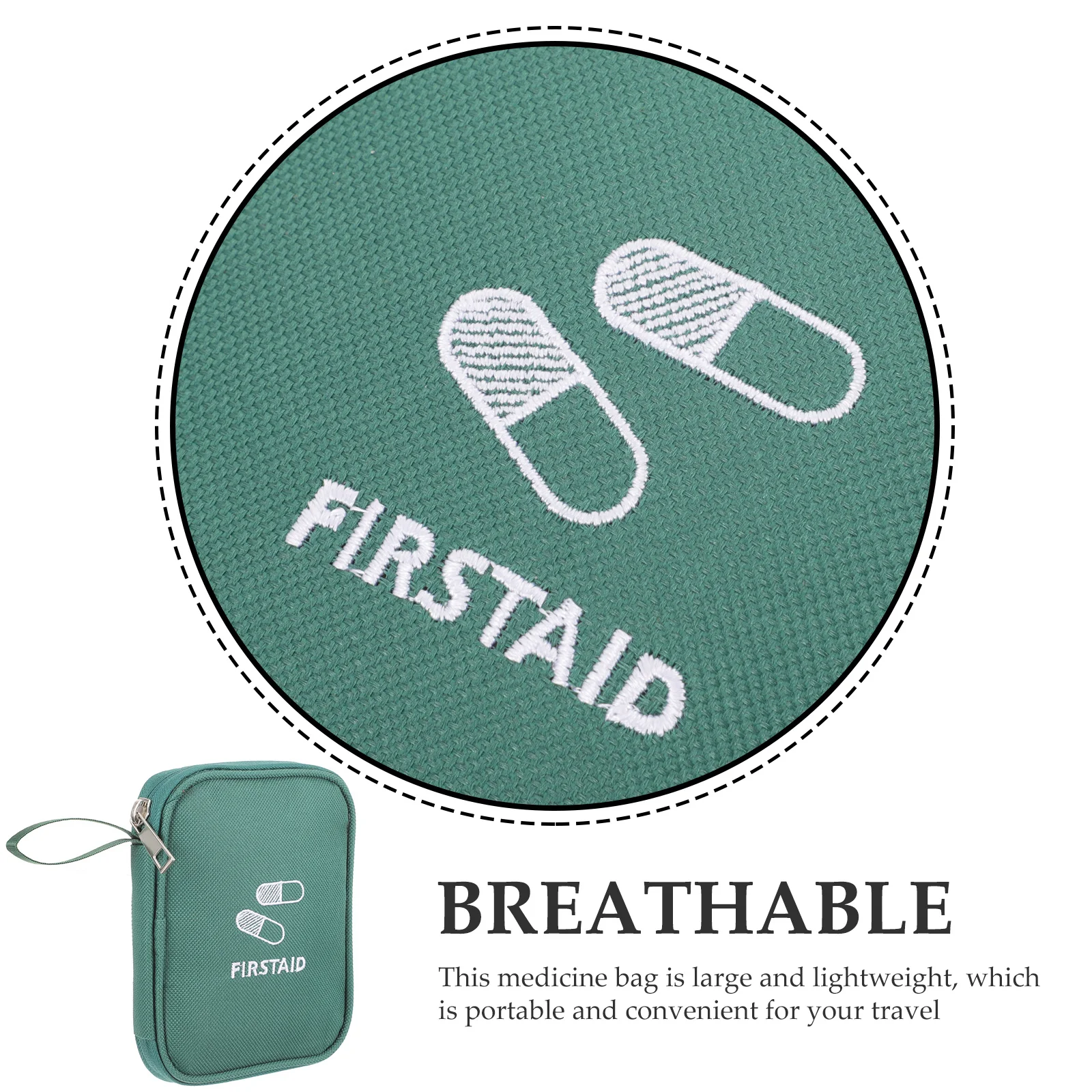 حقيبة طبية مدمجة مقاومة للماء للإسعافات الأولية حقيبة تخزين خفيفة الوزن لسيارة قارب دراجة السفر منظم الأدوية المحمولة #3