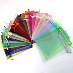 Hot sale (8 size) Jewelry Gift Organza Bags Wedding Favors Pouches Party Decoration Crafts Pack Festive Supplies 10pcs/lot