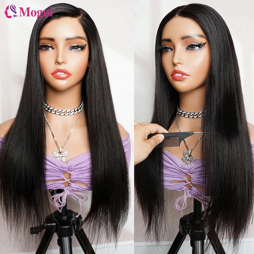 

250% Glueless Wigs Human Hair Pre Cut 13x4 Bone Straight Lace Front Wig Long Black Human Hair Wigs For Women Glueless Lace Wigs