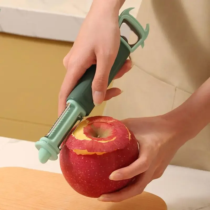 الإبداعية سبعة في واحد متعددة الوظائف مقشرة المطبخ المنزلية الفاكهة والخضروات تمزيق الذيل الفولاذ المقاوم للصدأ فتاحة الزجاجات