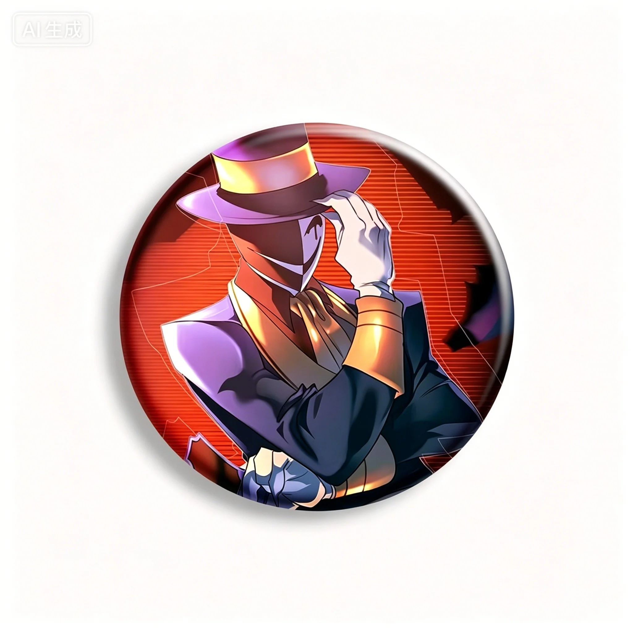 58mm Anime The Freak Circus Game Pierrot Harlequin Cosplay COSTUME Badge Pin SPTE Tinplate Brooch﻿ Prop Xmas Gilf