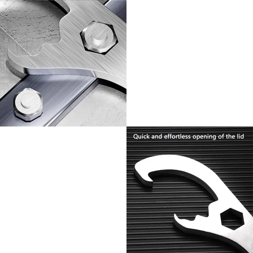 

Professional Can Lid Lifter Ergonomic Handle Design Pail Opener With Wrench Function Portable Metal Opening Instrument