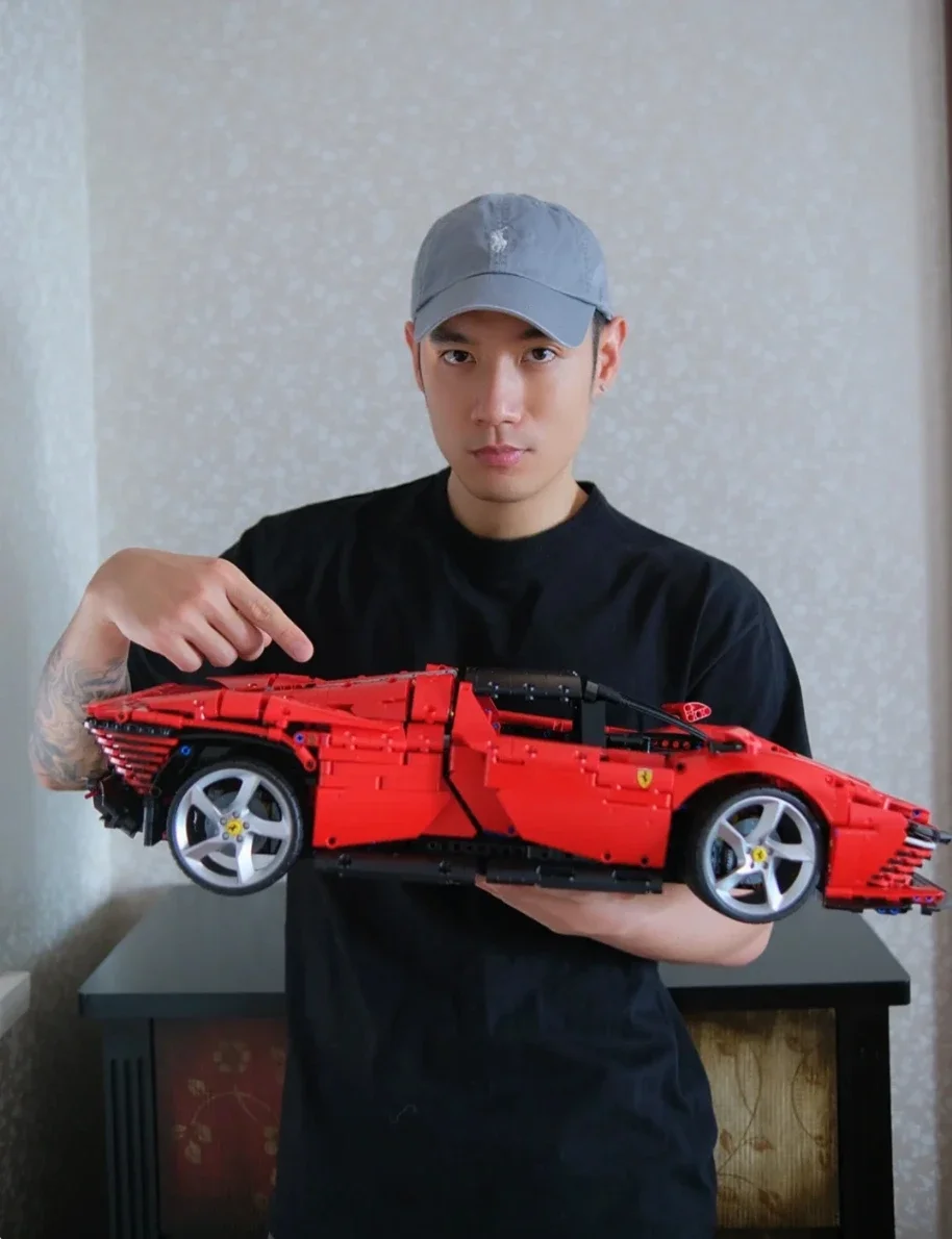 В наличии NEW SP3 42143 Supercar техническая модель Daytona, строительный блок, спортивные автомобили, игрушки для мальчиков и девочек, подарок на день рождения