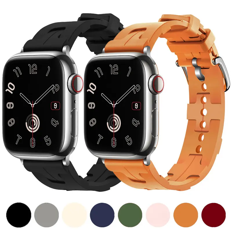 

Kilim Single Tour Strap For Apple Watch Band 46mm 44mm 45mm 40mm 42mm 41mm Silicone Bracelet iWatch series 10 9 8 7 Ultra 2 49mm