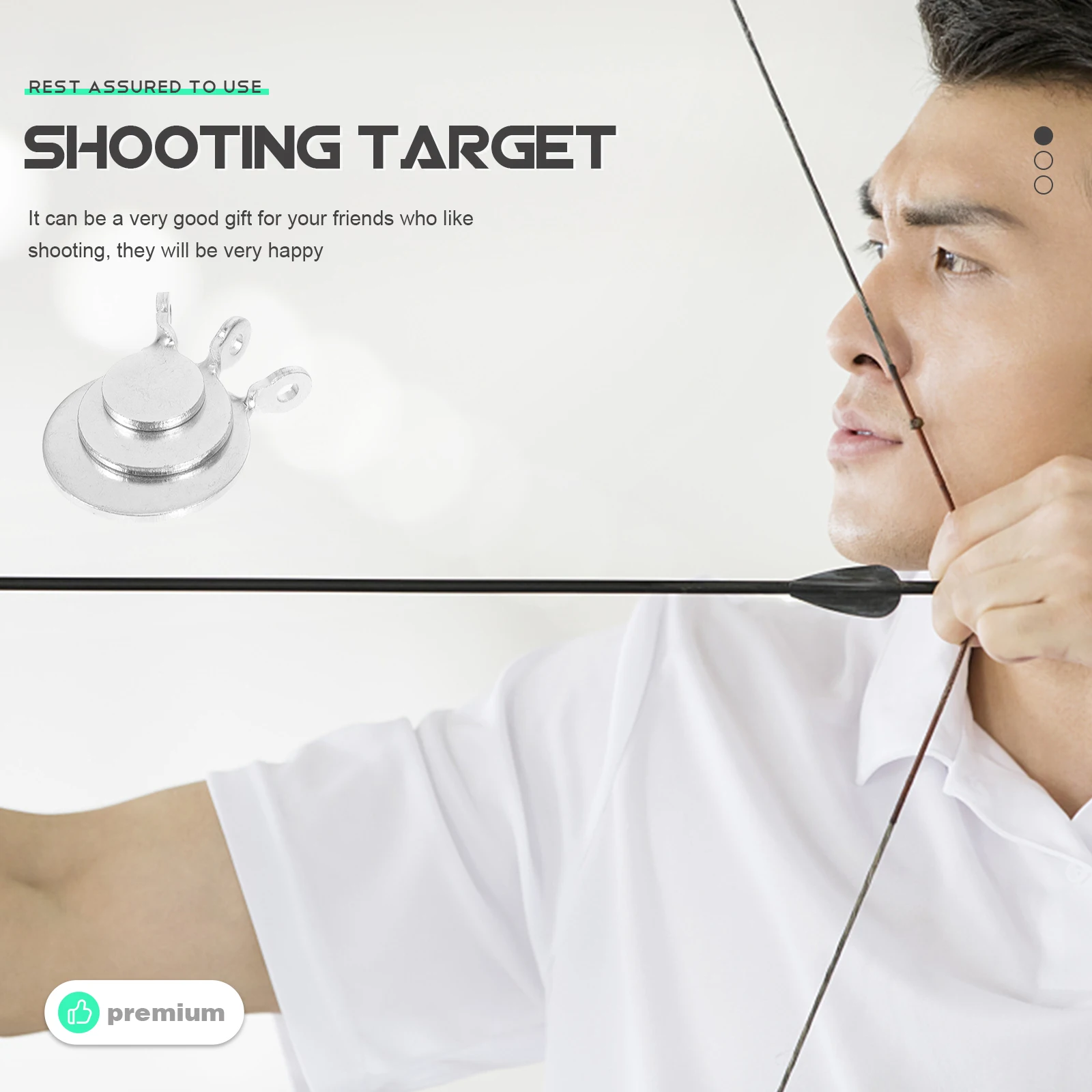

6 Pcs Stainless Steel Shooting Targets 2cm 3cm 4cm Tool Hanging Design Durable Outdoor Practice Hunting
