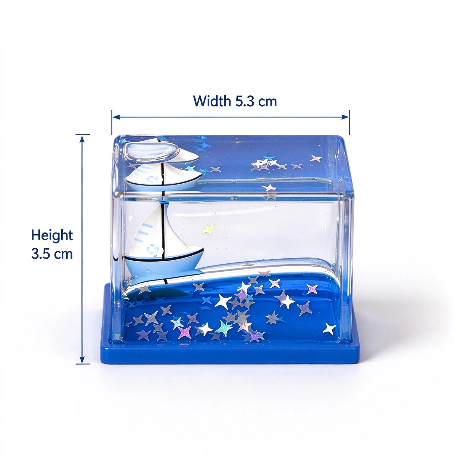 Square Acrylic Liquid Motion Bubbler Floating Figurine Oil Drop Hourglass Sensory Fidget Desktop Decor Glitter Liquid