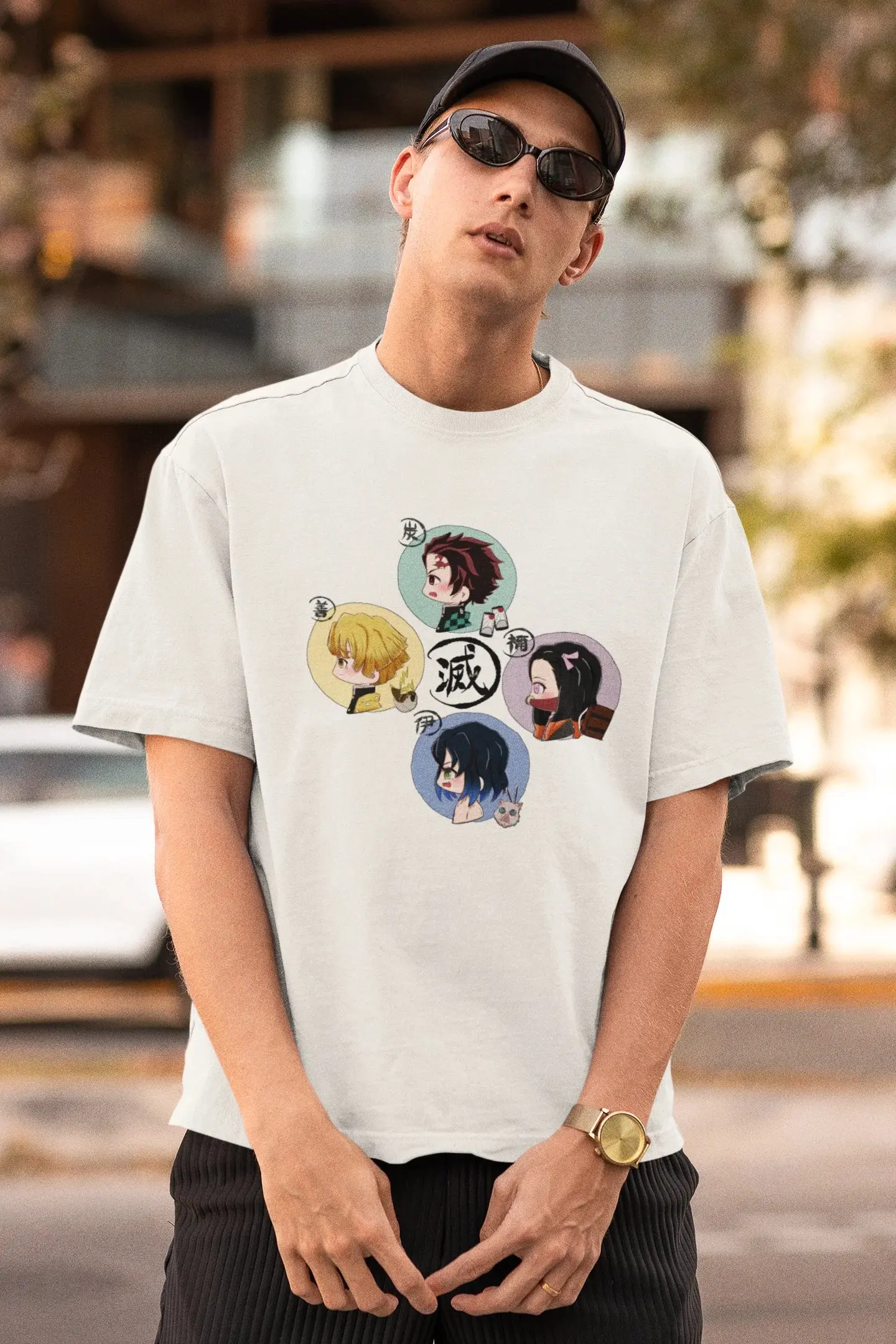 Demon Slayer Anime T Shirt Uomo Donna 2026 Estate Cotone Manica corta Oversize Casual Magliette e camicette Hashira Grafica Streetwear Cosplay