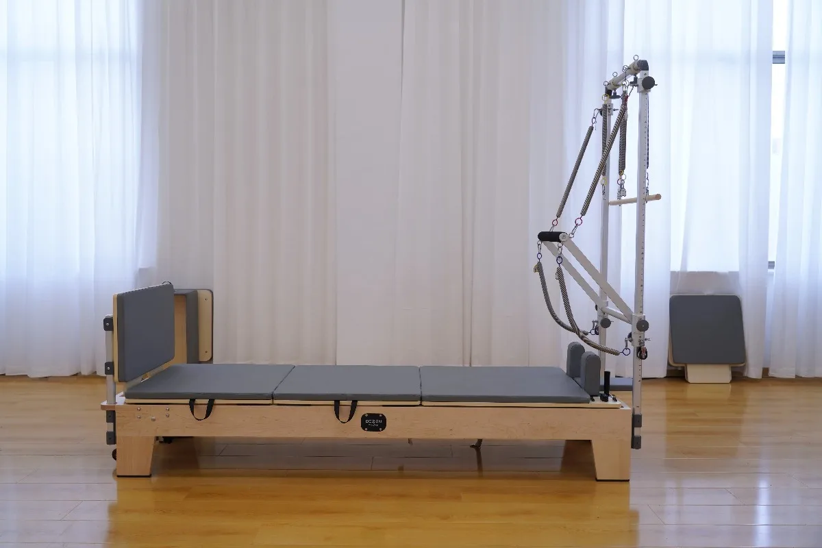 مابل معدات الاستوديو عالية الجودة الصالة الرياضية اللياقة البدنية آلة الخشب أداة بيلاتيس المصلح #3