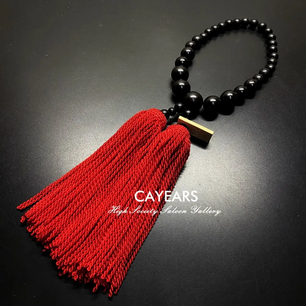 JDM Junction Produce Leather Kin Rope Tsuna Black Wood Ebony Fusa