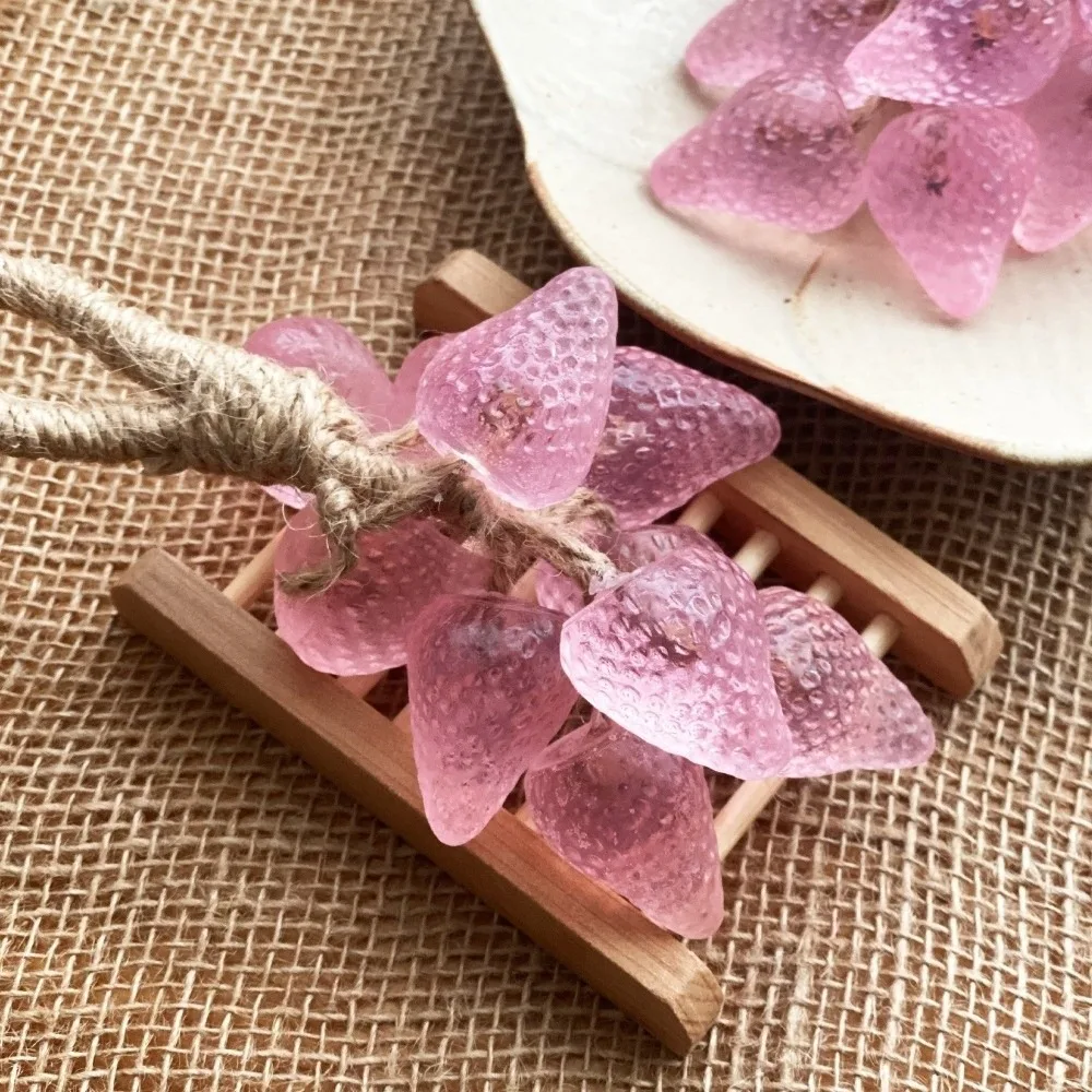 

Новое мыло для удаления жира с ароматом клубники на веревочке, ароматное стерилизующее кристаллическое мыло ручной работы, целый букет клубничного мыла для кухни