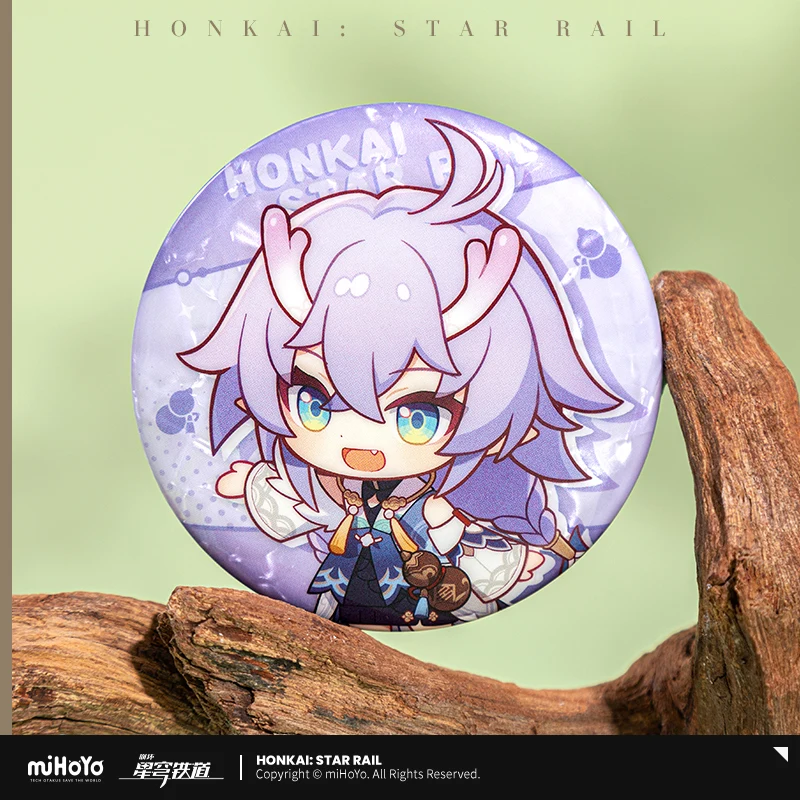 Original Honkai Star Rail Astral Express Q Version 58mm Badge Bailu Dan Heng Jingyuan in Stock