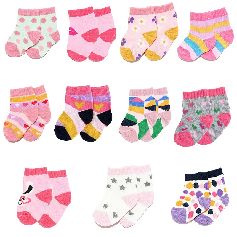 Handmade Colorful Printed Socks For 18Inch American Doll Clothes,Girl's Gift Fit 43‑45cm Our Generation Baby Doll Accessories