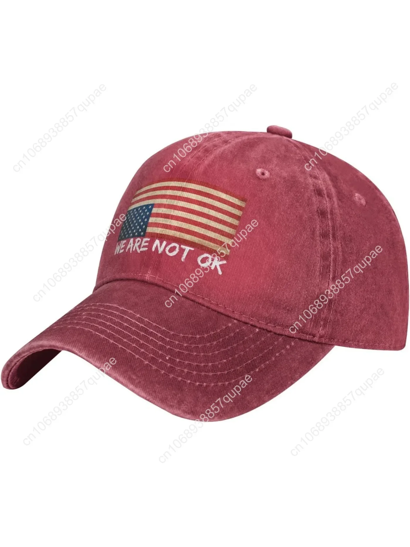 

Upside Down American Flag Hat We are Not Ok Hat for Men Baseball Hats Graphic Caps
