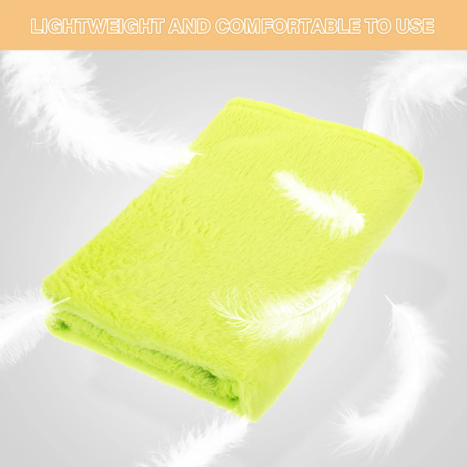 Solid Color Fleece Pet Blanket Fruit Green Extra Warm Comfortable for Small Animals Flannel Type Flannel Pet Blanket